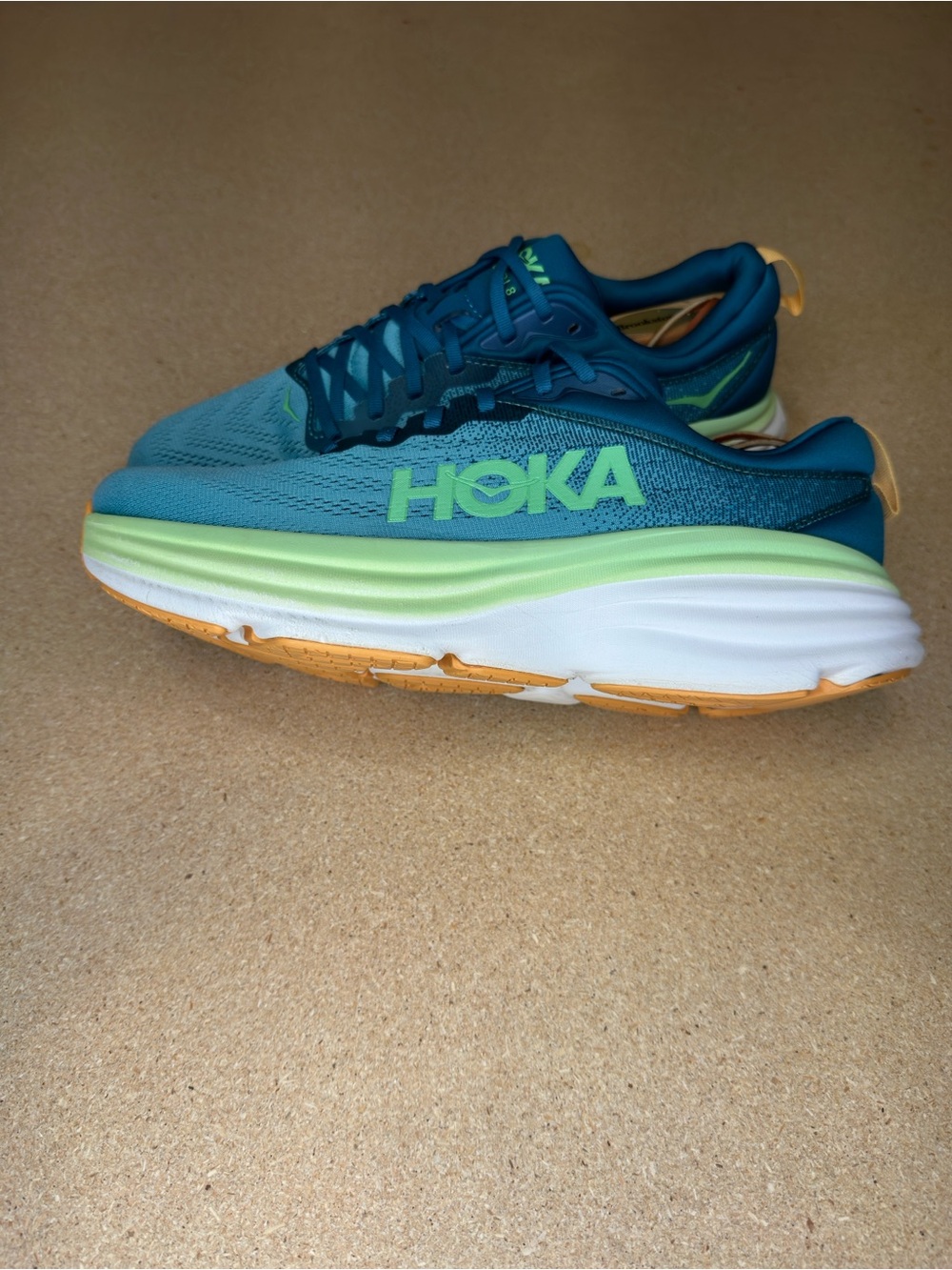 HOKA Bondi 8 Men’s 11D Deep Lagoon Ocean Mist Running Shoes 1123202-DLOM - Picture 7 of 12